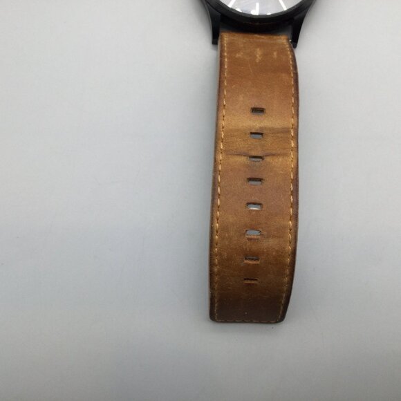 MVMT Classic Watch Men 45mm Black Date Brown Leather Band New Battery - Picture 10 of 16